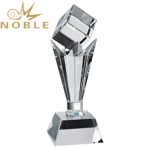 Noble best selling crystal cube tower trophy