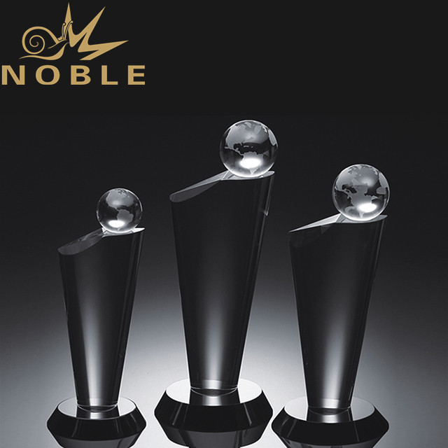 High quality blank crystal globe trophy