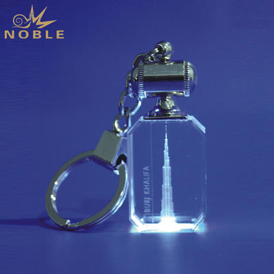 New Style Crystal 3d Laser Engraved Key Chain For Souvenir