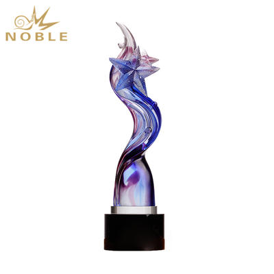 New Design Purple Colored Liu Li Star Trophy