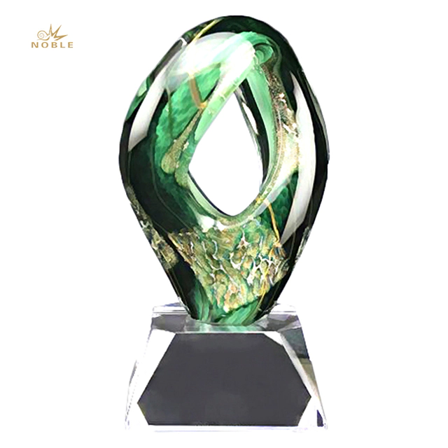 2019 Noble Hot Sale Sculpture Business Gift Art Glass Trophies