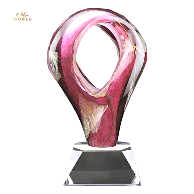 2019 Noble Custom Colorful Art Glass Awards Trophies As Souvenir Gifts
