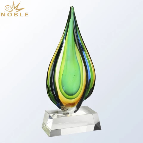 Hot Sale Newcome Blue Crystal Water Drop Trophy For Event Gifts