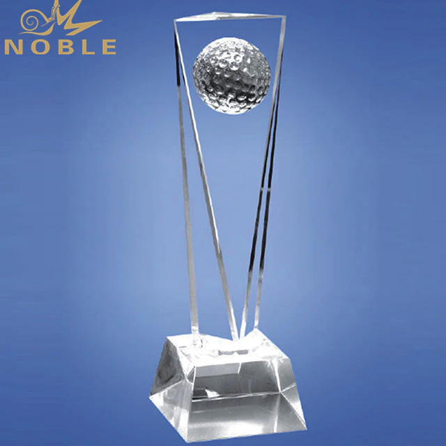 Custom High Quality New Type Product Golf Crystal Award For Sports Award