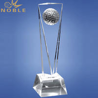 Custom High Quality New Type Product Golf Crystal Award For Sports Award