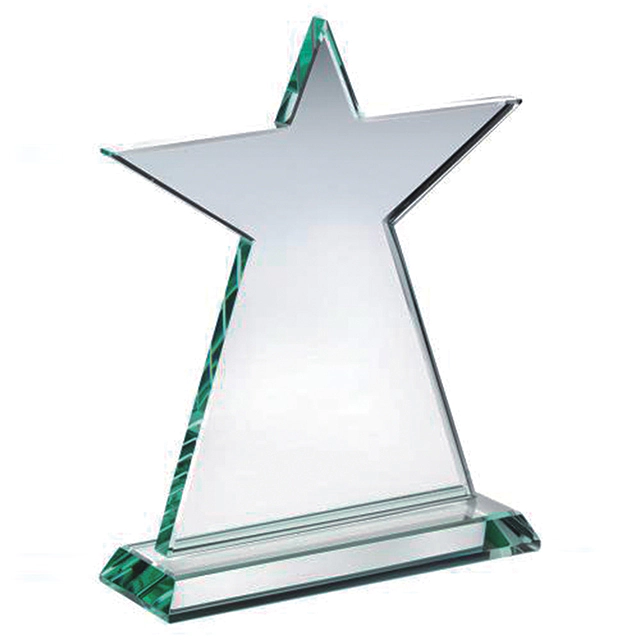 Custom crystal trophy high quality star award
