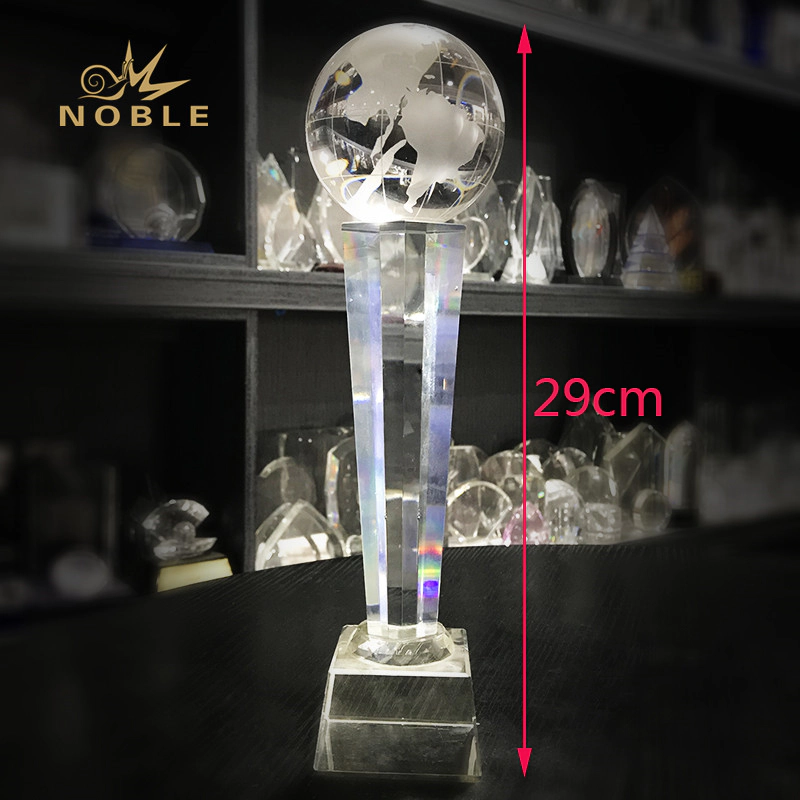 20th anniversary gift Golbe Crystal Trophy
