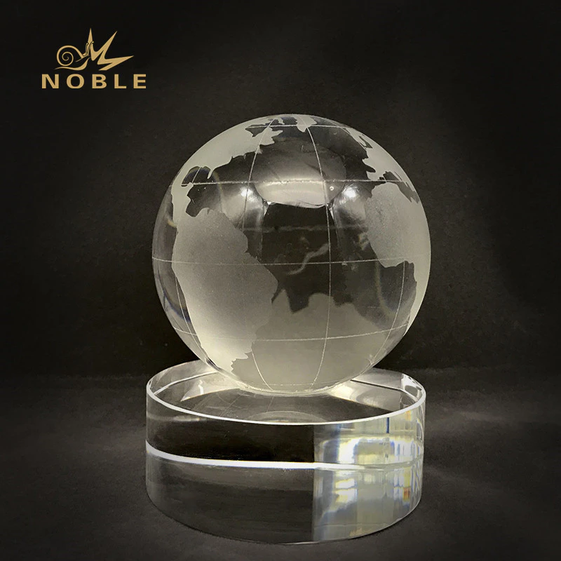 Globe Earth Map Crystal Trophy Awards