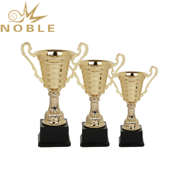 Popular sports championships school trophy custom printing metal cup trophy as gift
