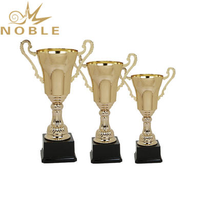 High quality gold metal sports trophy cup trophy with black base