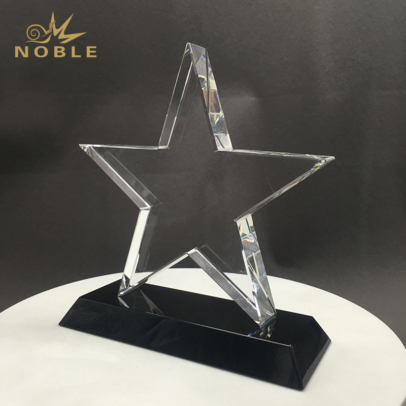 Custom Engraved Trophy Employee Gifts Crystal Star Trophy Awards