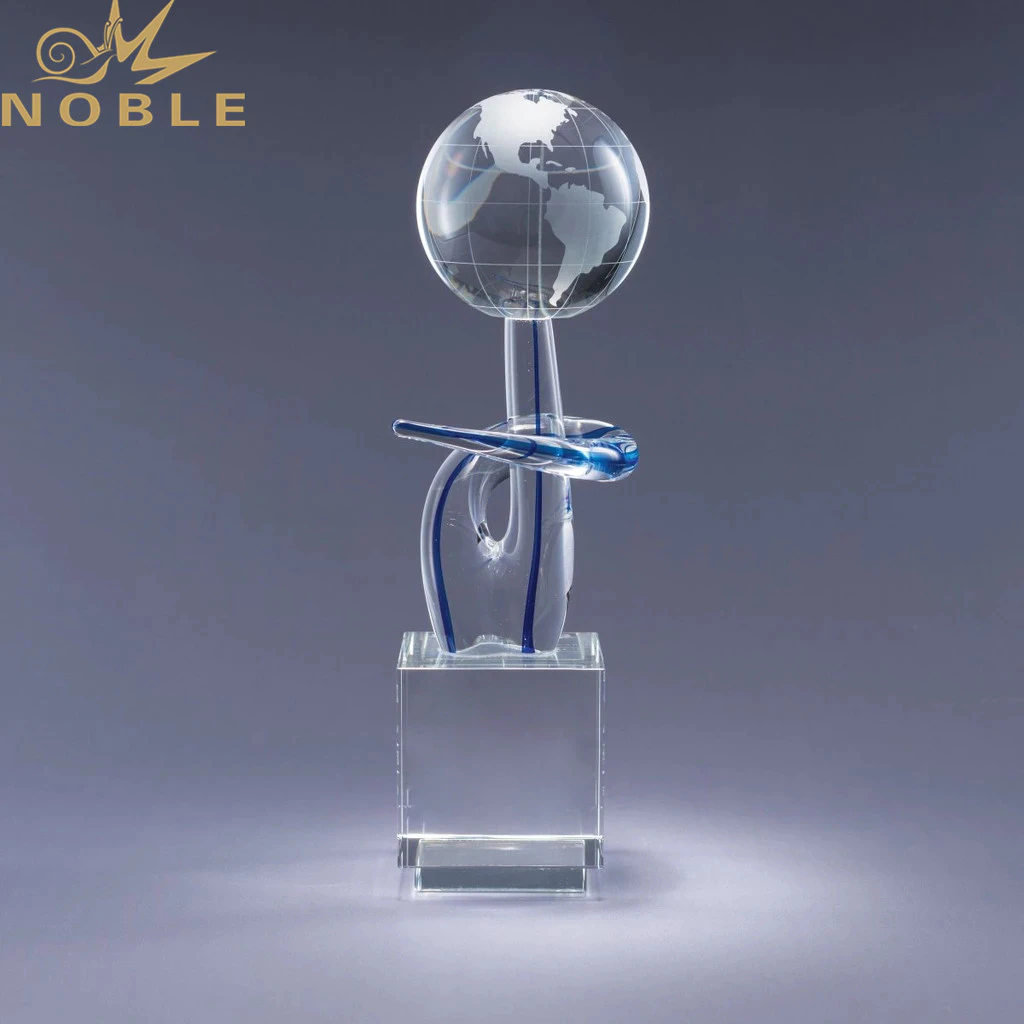 Crystal Globe with Black Base as Exhibition Award