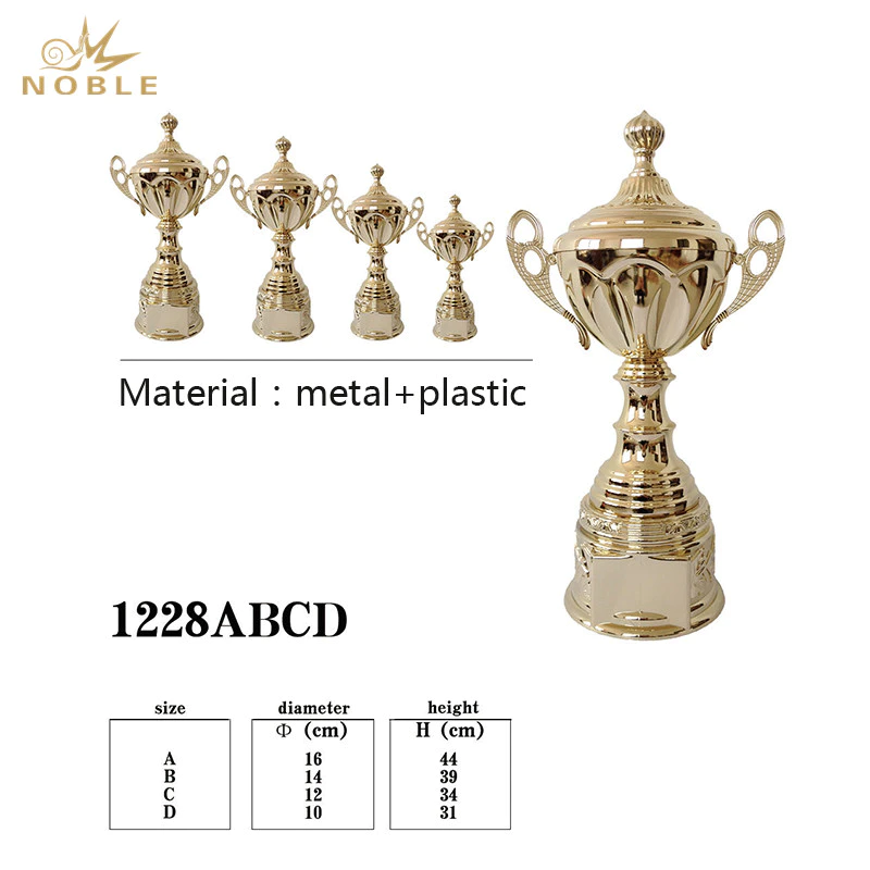 Decade Awards Cup Trophy Gold Metal Corporate Cup Award  Engraved Plate on Request