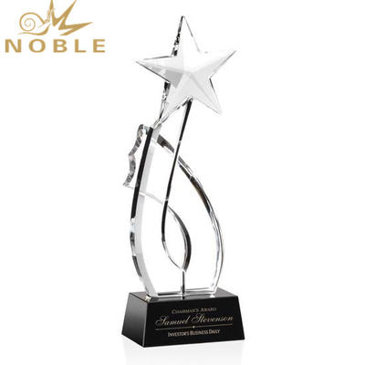 New Design Crystal Trophy Star Crystal Award Wholesale Sports Trophy