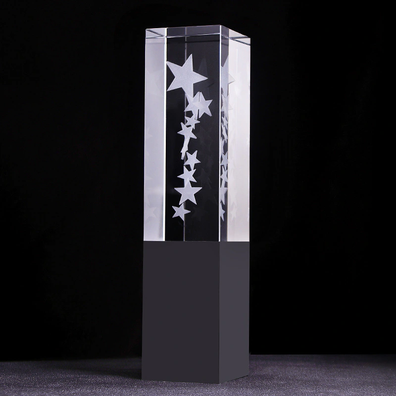 Clear Optic Crystal Star Trophy Crafts Awards