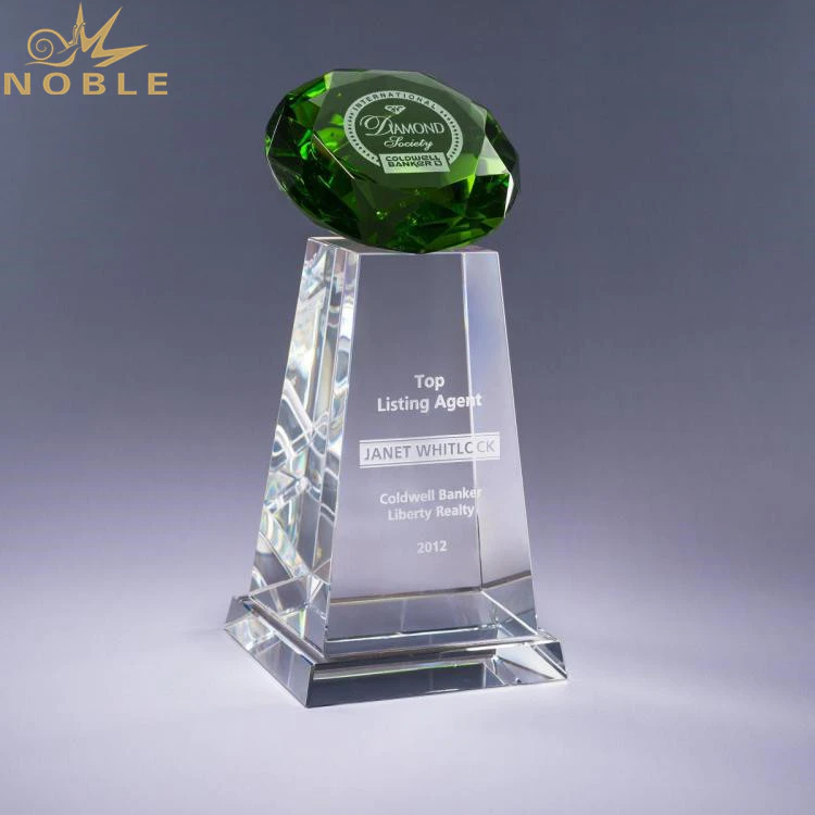 Hot Logo Engraved K9 Crystal Diamond Award Trophy For VIP Customer
