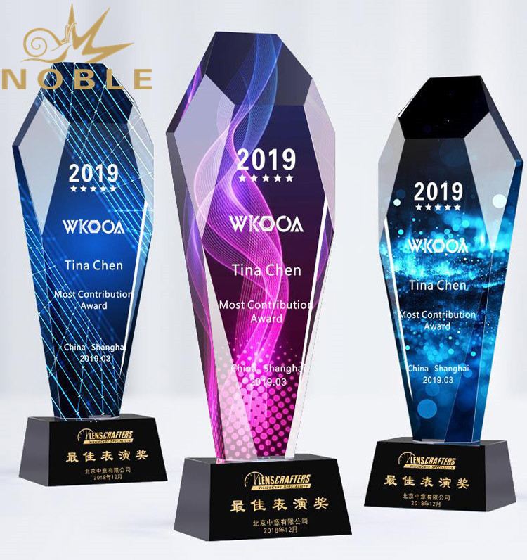 High Quality Custom Color Printing Crystal Award Trophy