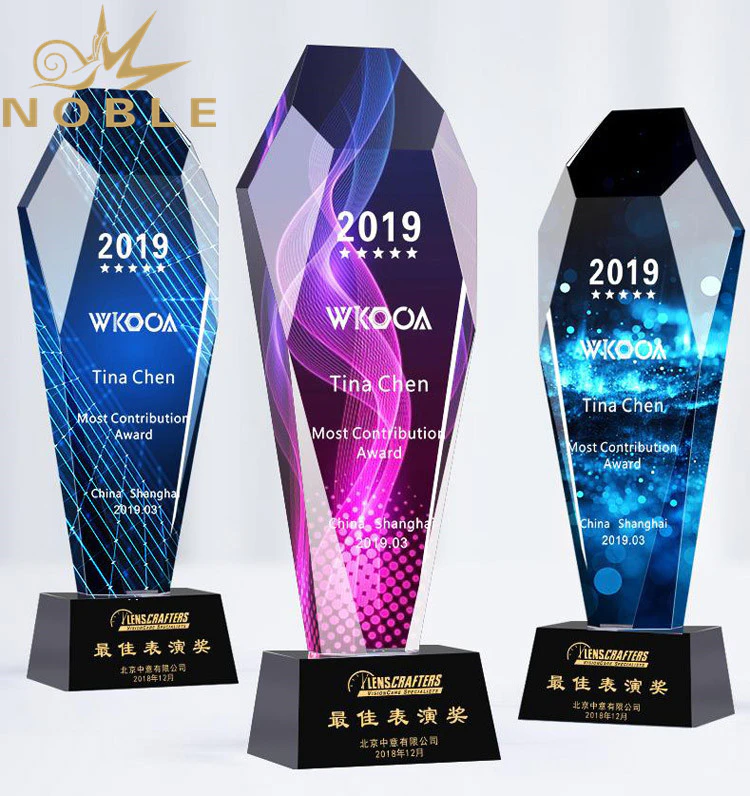High Quality Custom Color Printing Crystal Award Trophy