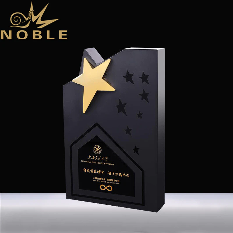 High Quality Custom Black Crystal Star Trophy