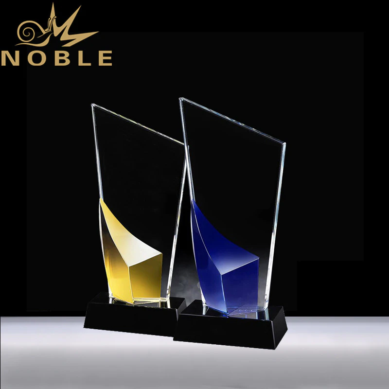 Free Engraving New Design Color Crystal Plaque Trophy