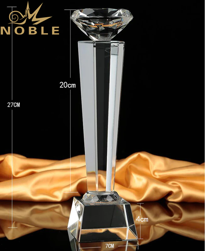 Hot Selling Custom Engraving Crystal Diamond Trophy
