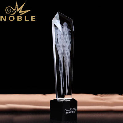 Noble High Quality Custom 3d Laser Engraving Crystal Trophy