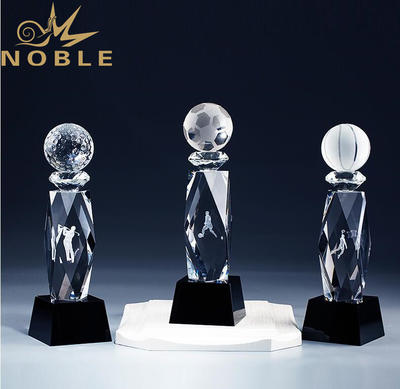 Noble High Quality Custom Engraving Crystal Sports Awards