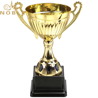 Custom New Metal Cup Trophy with Blue Diamond