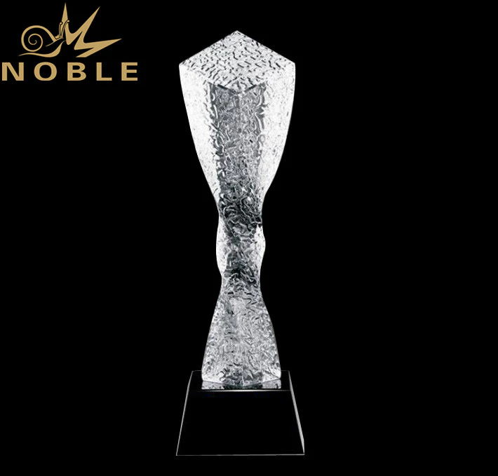 High Quality New Design Twisted Colorful Crystal Column Award Trophy
