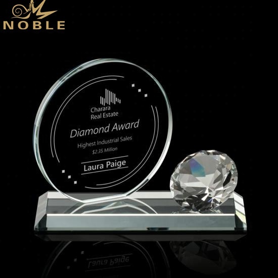 Noble New Design Custom Diamond Crystal Trophy Award