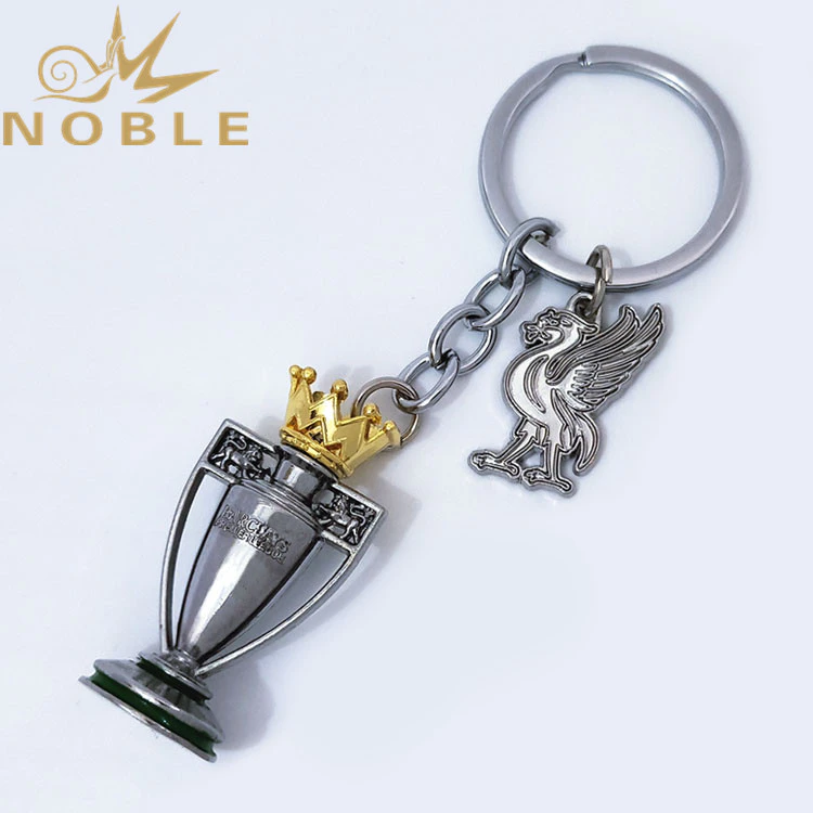 Premier League Champion Trophy Metal Keychain with Liverpool F.C. Club Badge for Football Fans Support Gifts