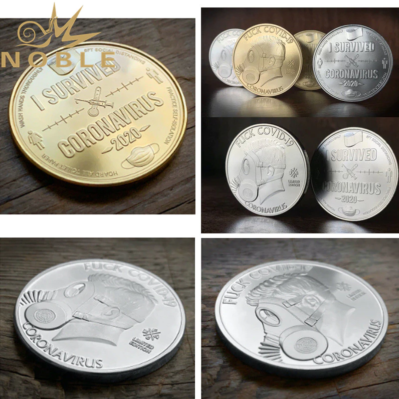 Custom Design COVID-19 CORONA Virus Souverir Metal Coins