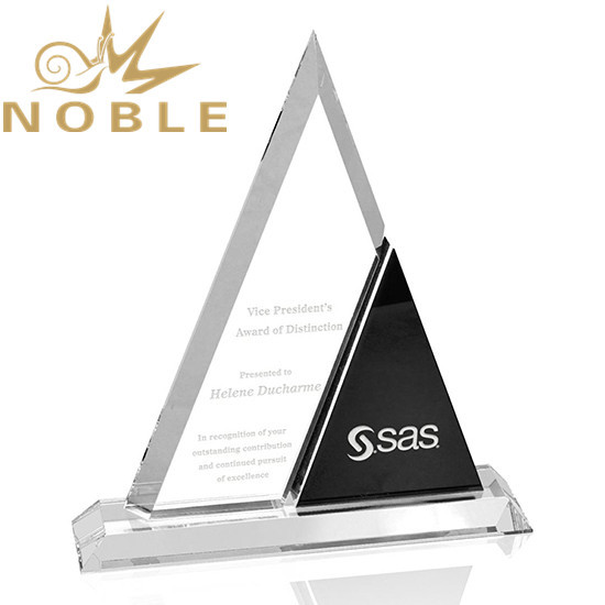 Best selling new design Harmony Triangle Crystal Award plaque