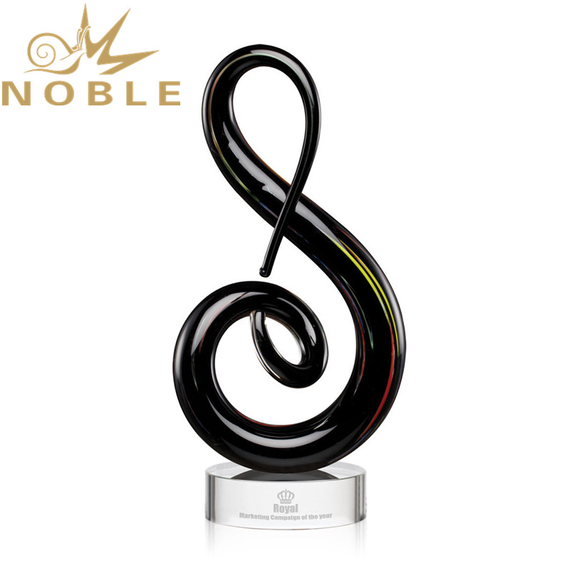 durable hand blown glass awards glass ODM For Sport games-1