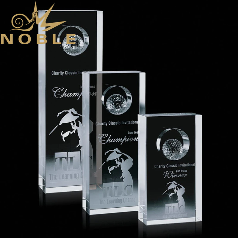 Noble Custom Sports Optical Crystal Golf Award
