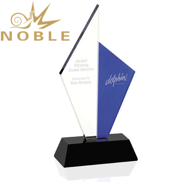 Free Engraving Custom Crystal Sailboat Award Trophy