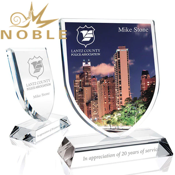 Custom UV Printing Crystal Shield Plaque Award