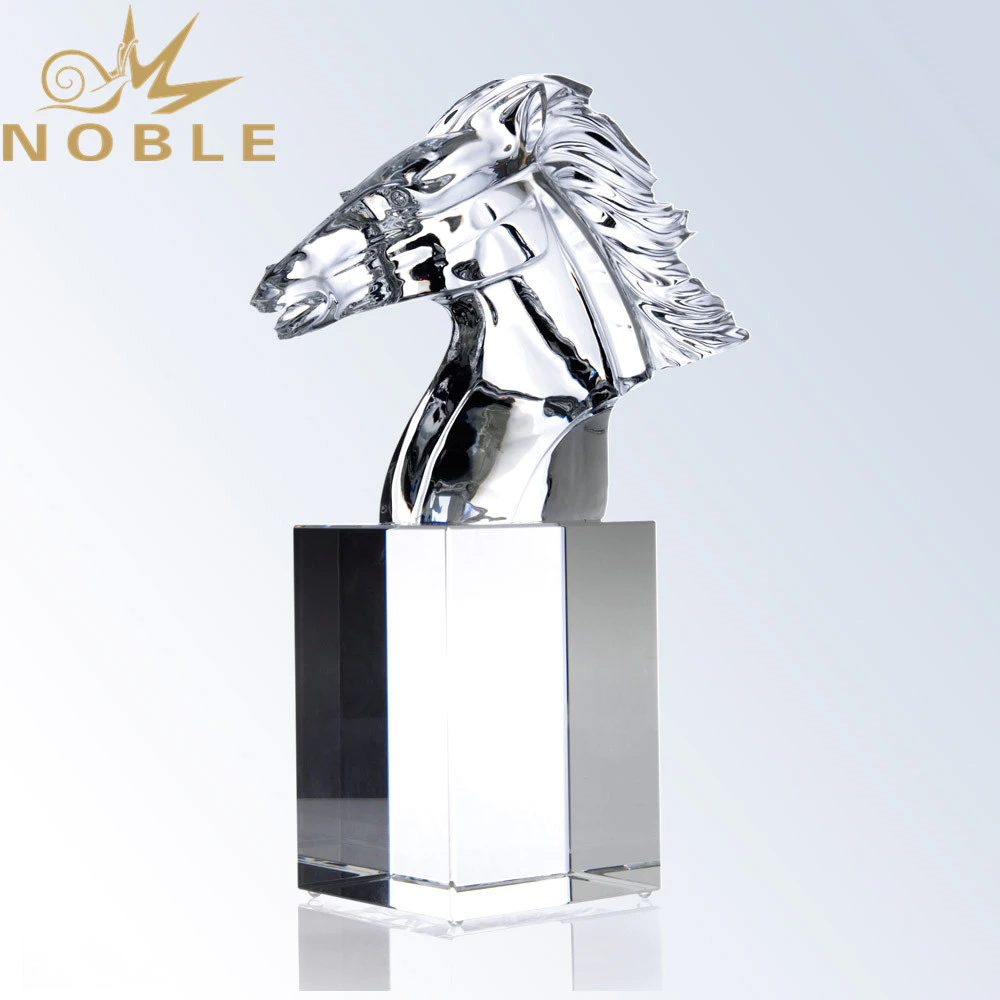 Noble High Quality Crystal Model Custom Crystal Horse Award