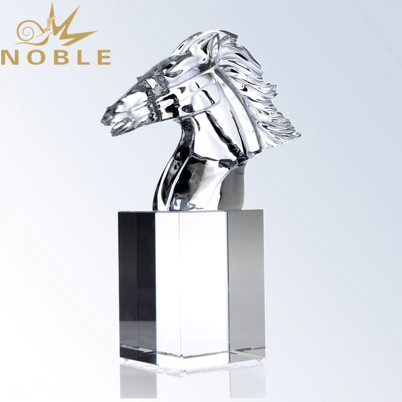 Noble High Quality Crystal Model Custom Crystal Horse Award