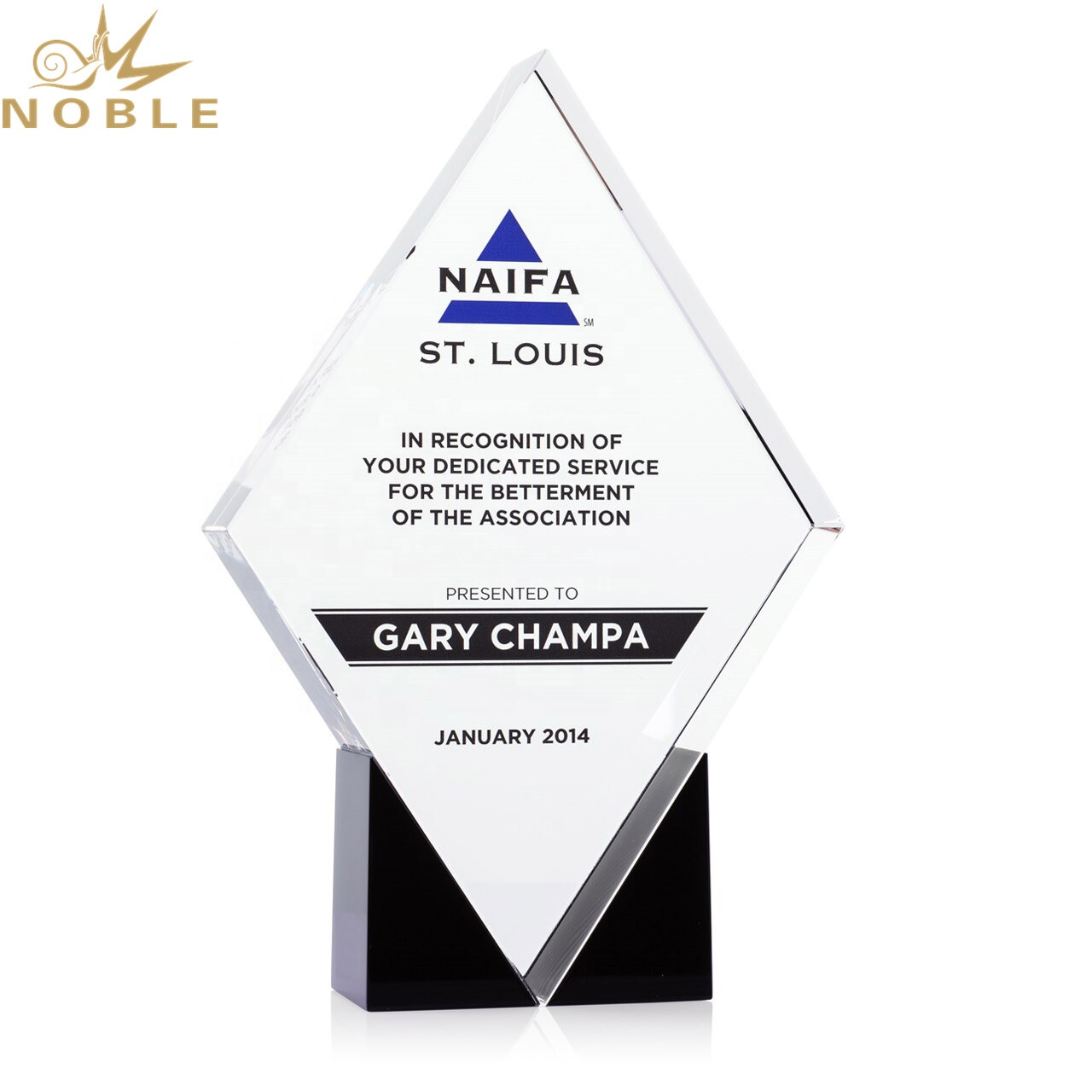 Noble Awards premium glass Crystal Trophy Award OEM For Gift-1