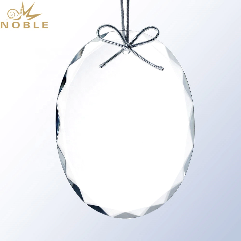 Premium Glass Oval Ornament for Christmas Decoration Gifts