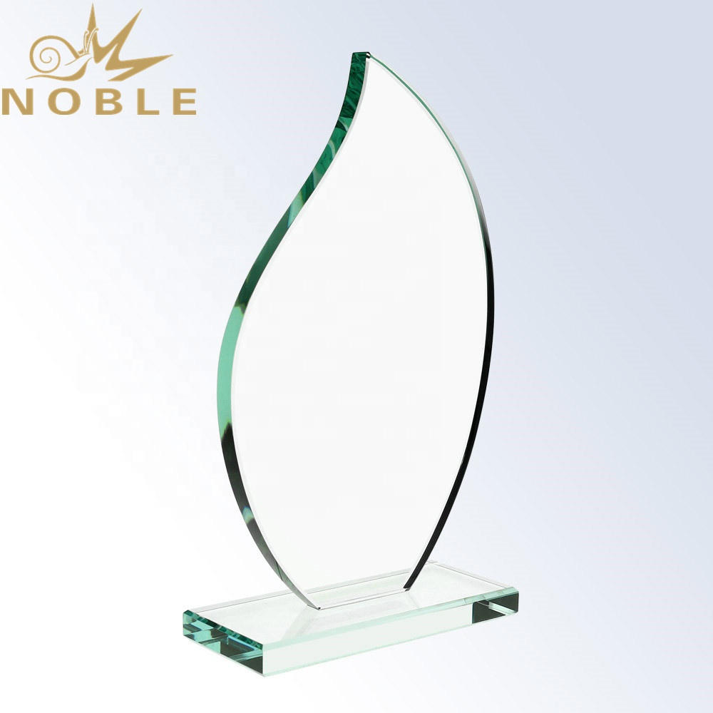 2020 New Design Jade Glass Blank Flame Trophy