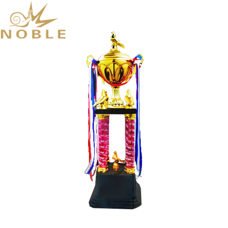 Noble Custom Champion Award Big Size Four Column Metal CupTrophy
