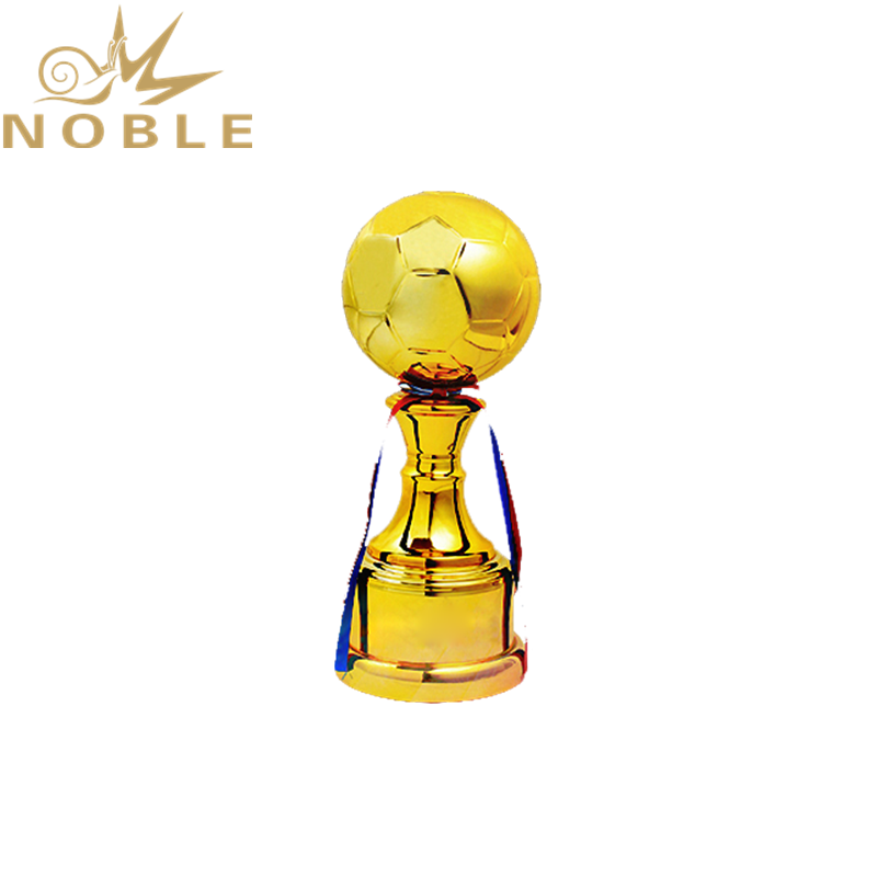 High Quality Shiny Golden Ball Metal Soccer Trophy