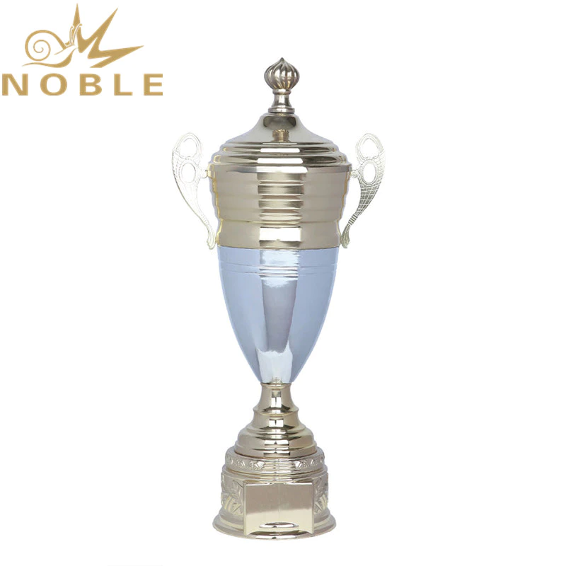 Shiny Gold & Silver Double Plated Metal Motorsport Trophy for Championship