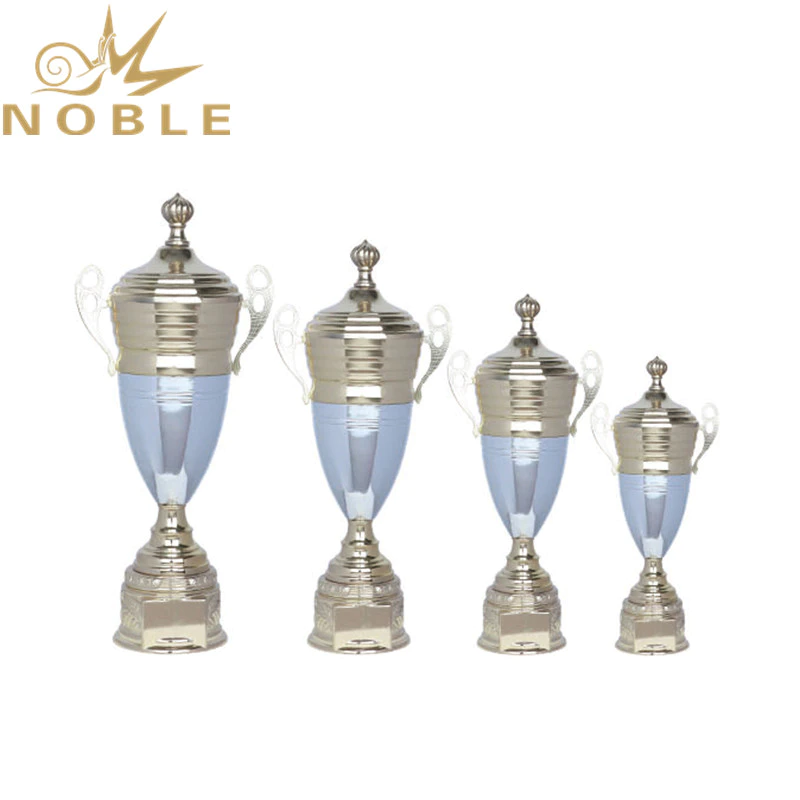 Shiny Gold & Silver Double Plated Metal Motorsport Trophy for Championship