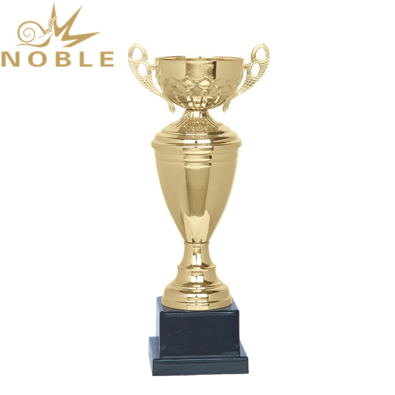 New Design Logo Printing Gold Metal Cup Football Trophy