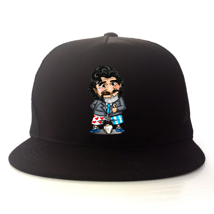 Wholesale Fashion Custom Printing Diego Maradona Hip-hop Cap Hats for Memorzing Diego Maradona