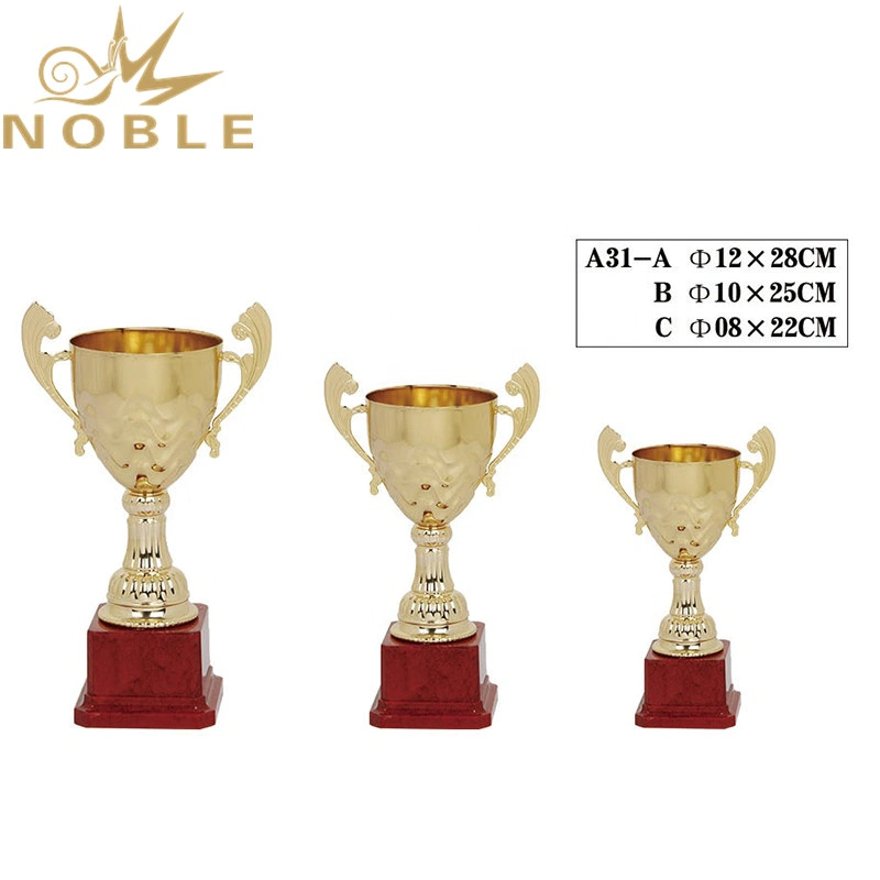 High Quality Cheap Metal Cup Trophy with Red Base