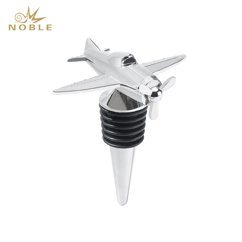 Amazon Hot Zinc Alloy 3D Airplane Wine Bottle Stoppers as Return Gift